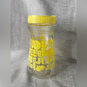 Vintage Pyrex Glass Yellow Lemon/ Orange Slices Juice Carafe Pitcher Lid 24 OZ